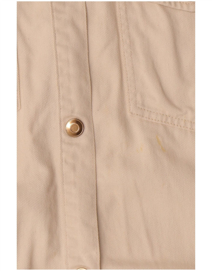 Zara Womens Bomber Jacket UK 10 Small Off White Bomuld