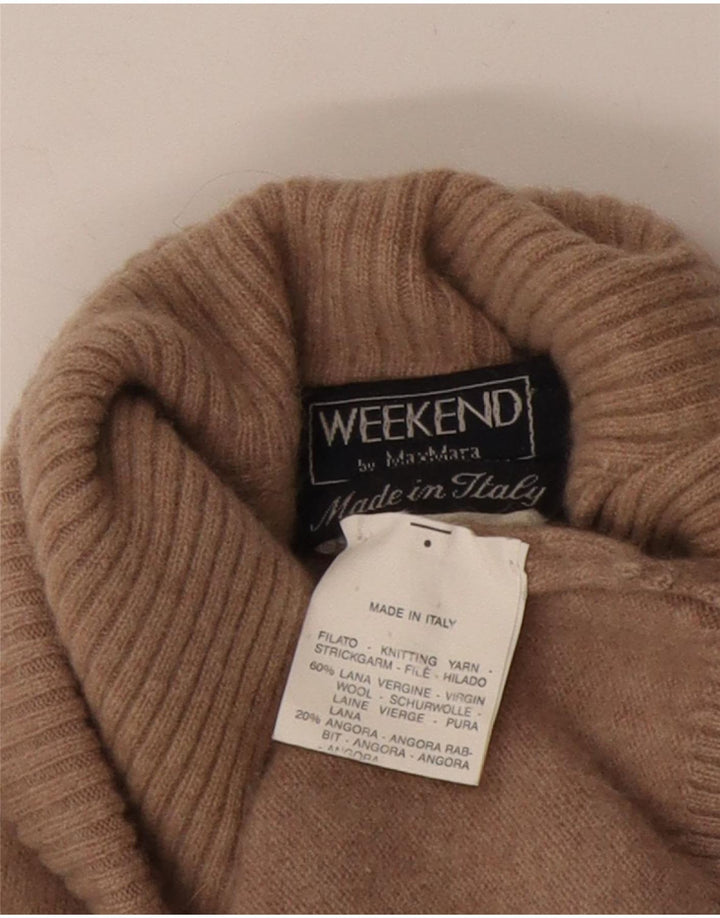 Max Mara Dame Weekend Rullehals Sweater UK 12 Medium Beige