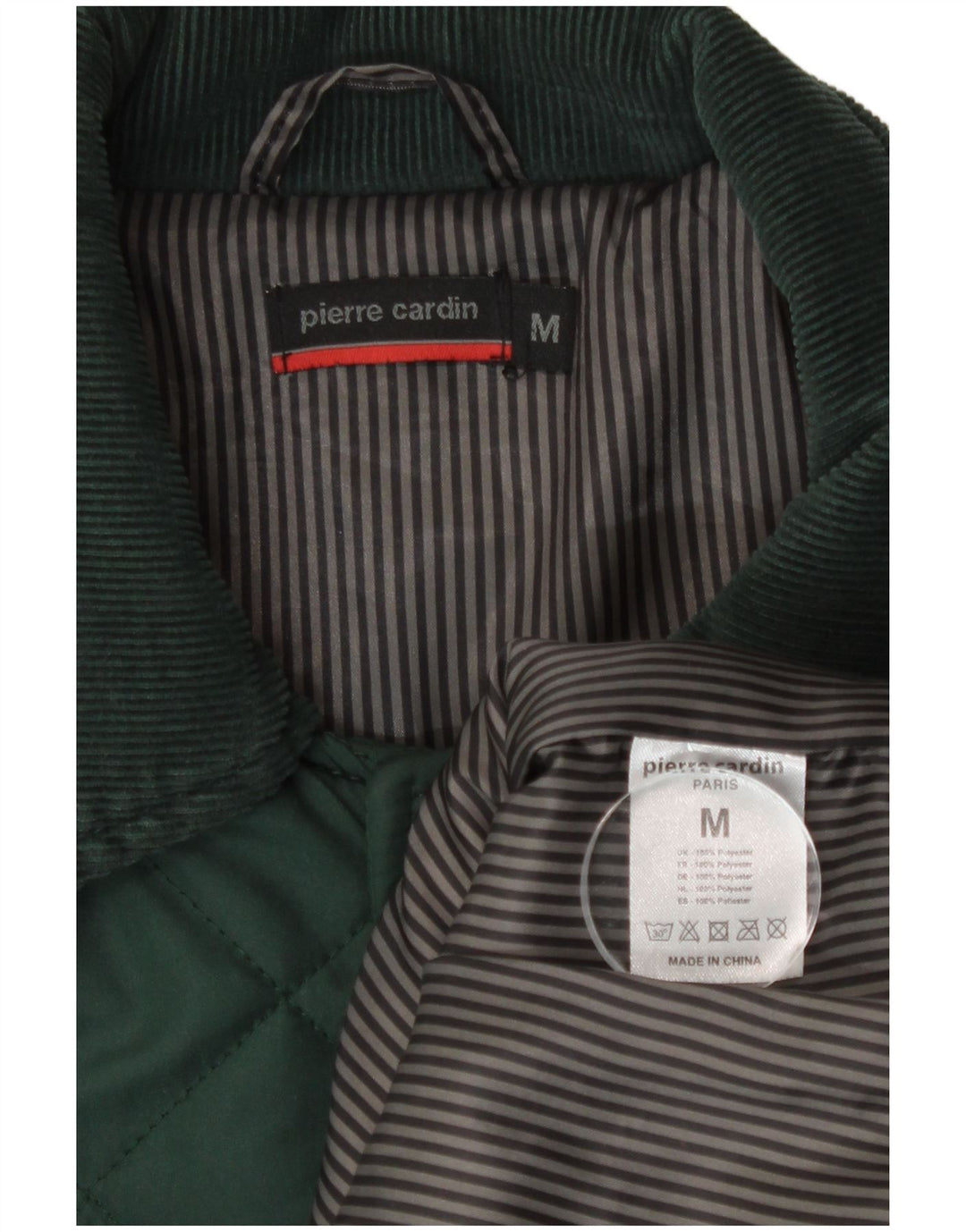 Pierre Cardin Herre quiltet jakke UK 38 Medium Green Polyester