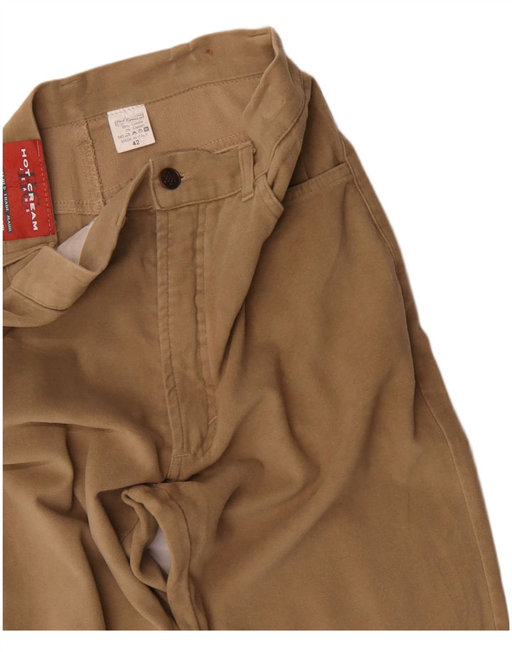 Vintage Lige Casual Bukser til kvinder IT 42 Medium W30 L29 Beige Bomuld