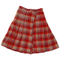 Vintage plisseret nederdel til kvinder W24 XS rød plaid