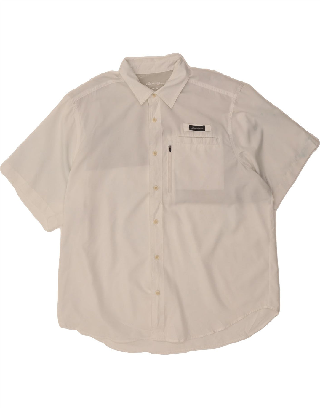 EDDIE BAUER Mens Short Sleeve Shirt 2XL White Vintage Eddie Bauer and Second-Hand Eddie Bauer from Messina Hembry 