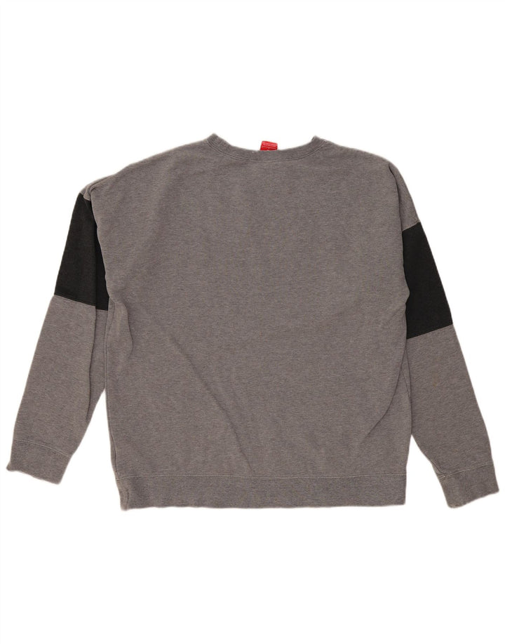 Nike grafisk sweatshirt til mænd, stor grå farveblok bomuld