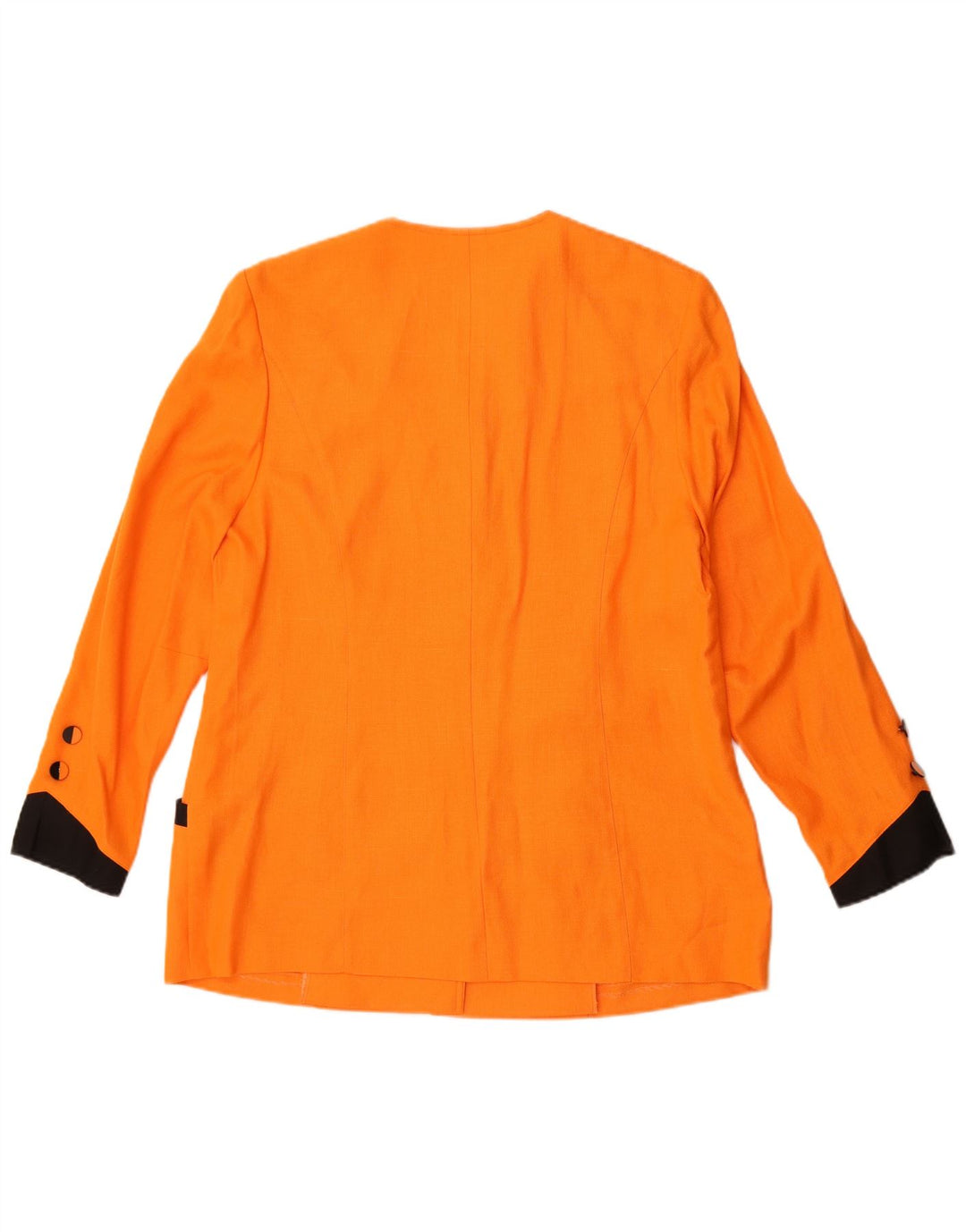 Fink Modell Dame 5 Button Blazer Jacket UK 18 XL Orange Colourblock