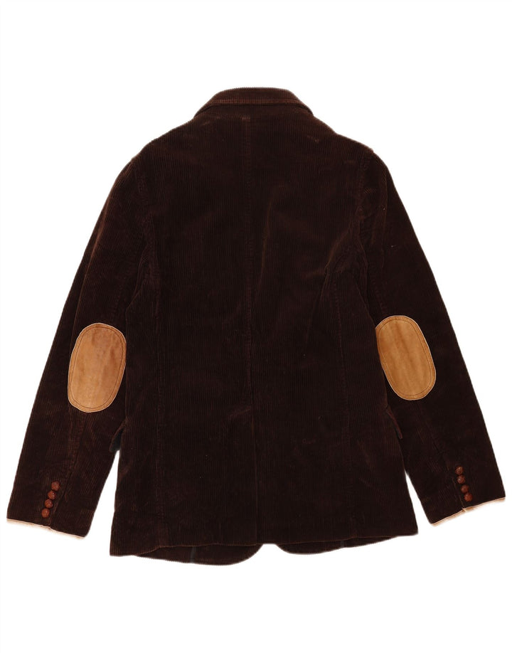 Ralph Lauren Dame 3 Button Blazer Jacket US 10 Large Brown Colourblock