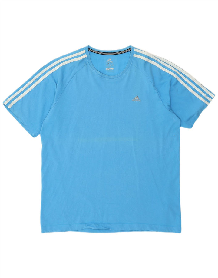 Adidas Herre Climalite T-Shirt Top Stor Blå Bomuld