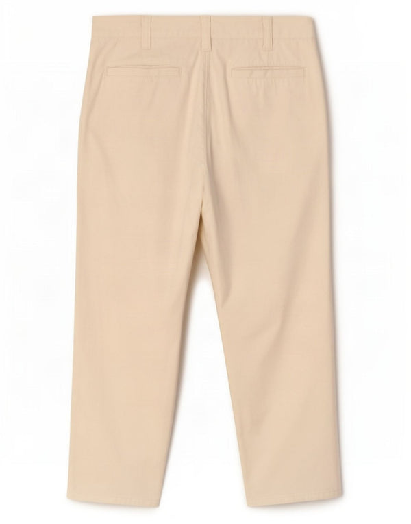 Marks & Spencer Dame Slim Cropped Trousers UK 8 Small W30 L24 Off White