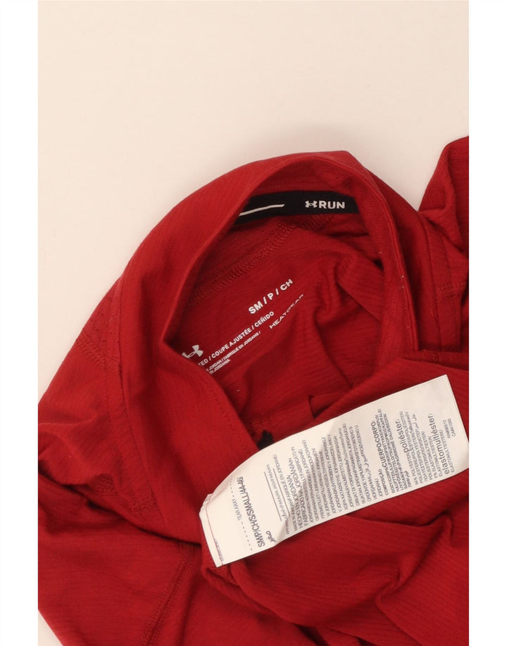 Under Armour Herre Heat Gear Zip Neck Pullover Træningsdragt Top Lille Rød