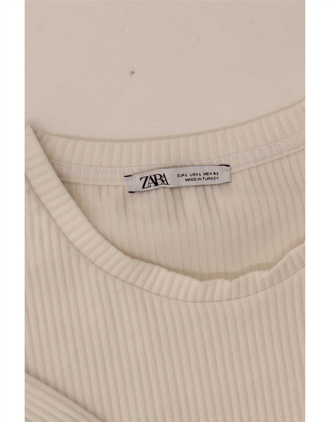 Zara Herre T-Shirt Top Stor Hvid