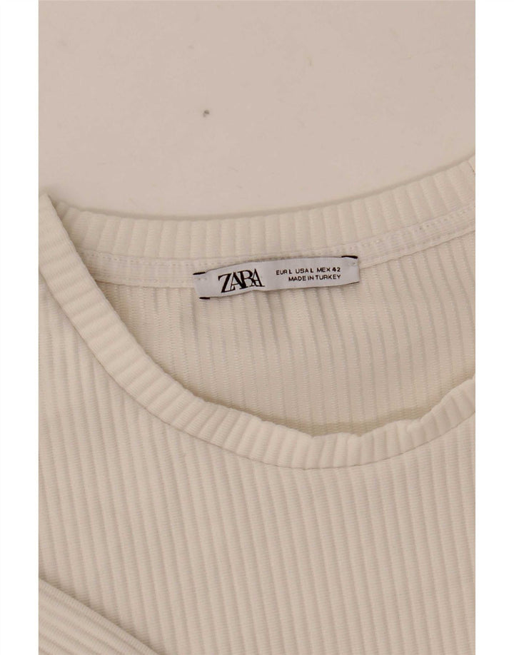 Zara Herre T-Shirt Top Stor Hvid