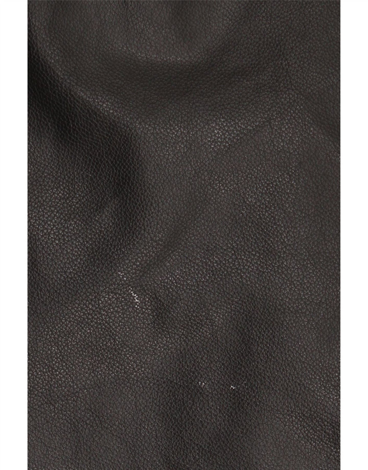 St. Bernard Herre Læderjakke UK 40 Stor Sort Læder