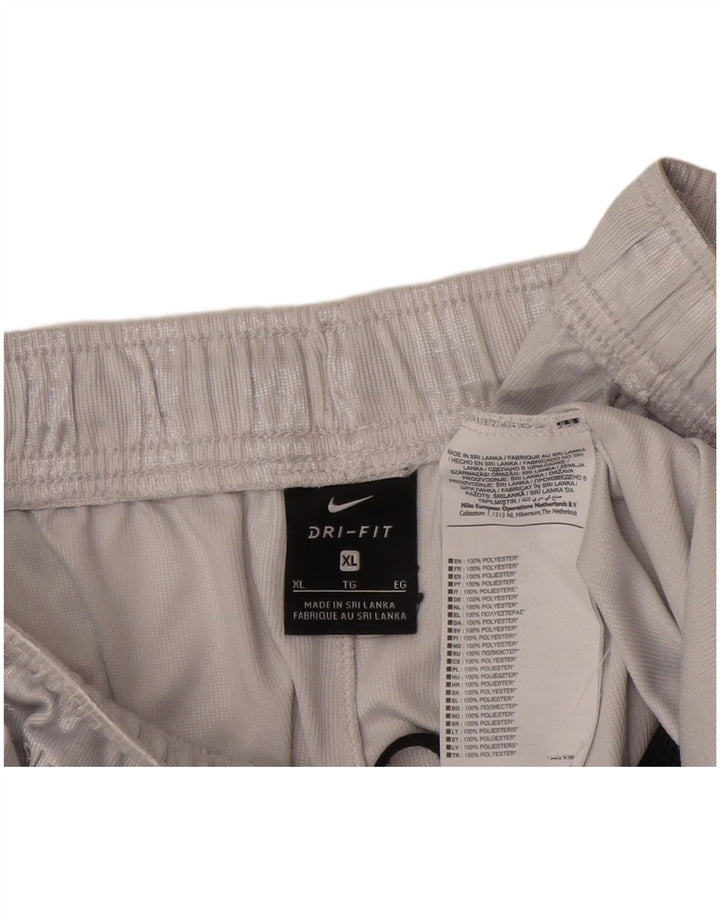 Nike Herre Dri Fit Sportshorts XL Gråstribet polyester