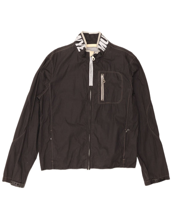 Murphy & Nye Graphic Bomber Jacket til kvinder UK 18 XL Sort bomuld