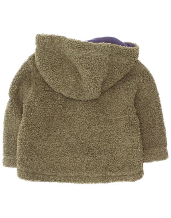 Joules Baby Boys Fleece-hættetrøje med lynlåshals 9-12 måneder Grøn polyester