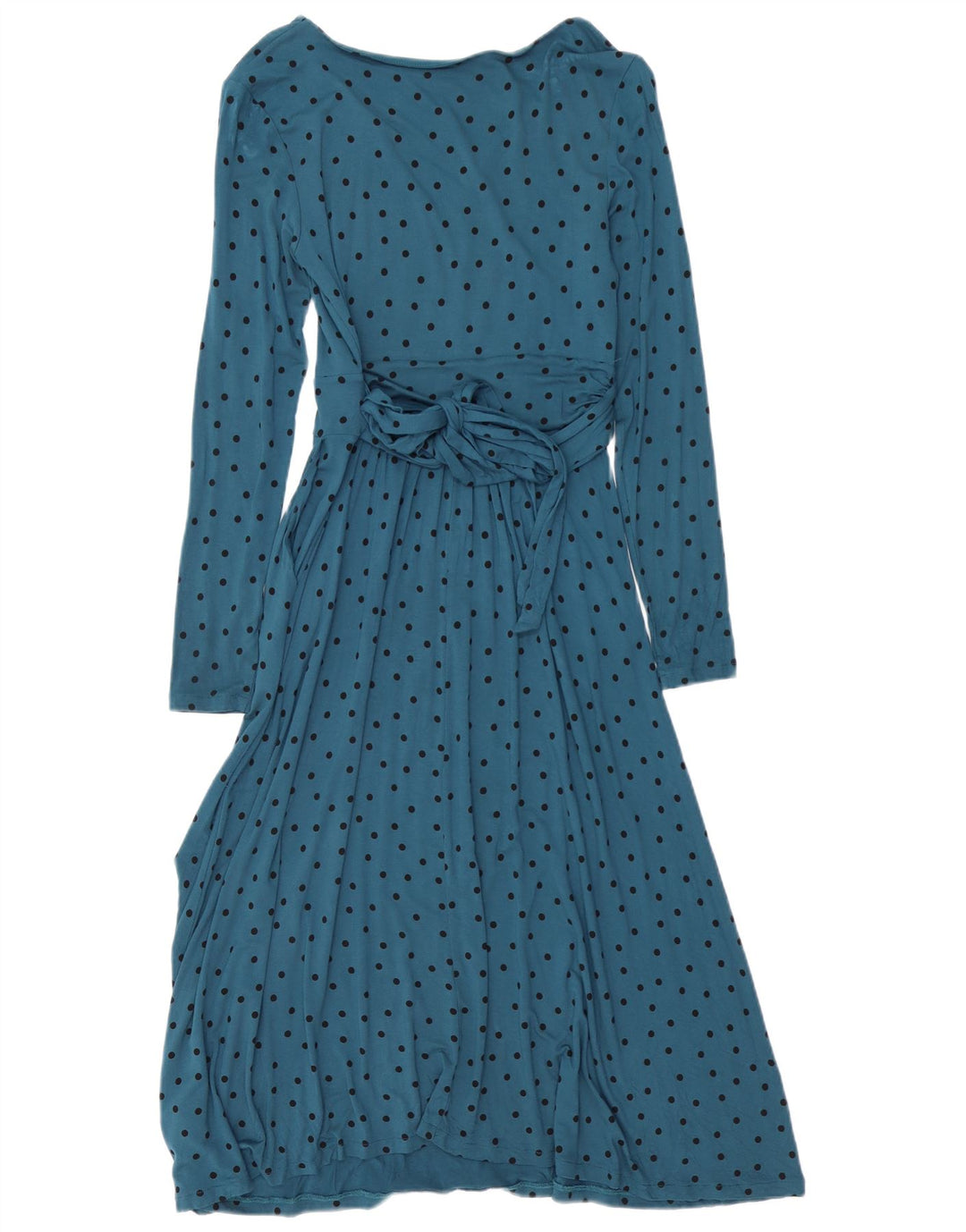 BODEN Langærmet maxikjole til kvinder UK 8 Small Blue Polka Dot Viscose