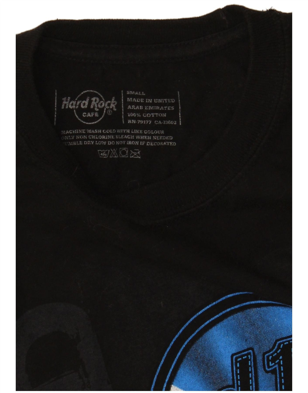 HARD ROCK CAFE Herre Edinburgh Grafisk T-shirt Top Lille sort bomuld