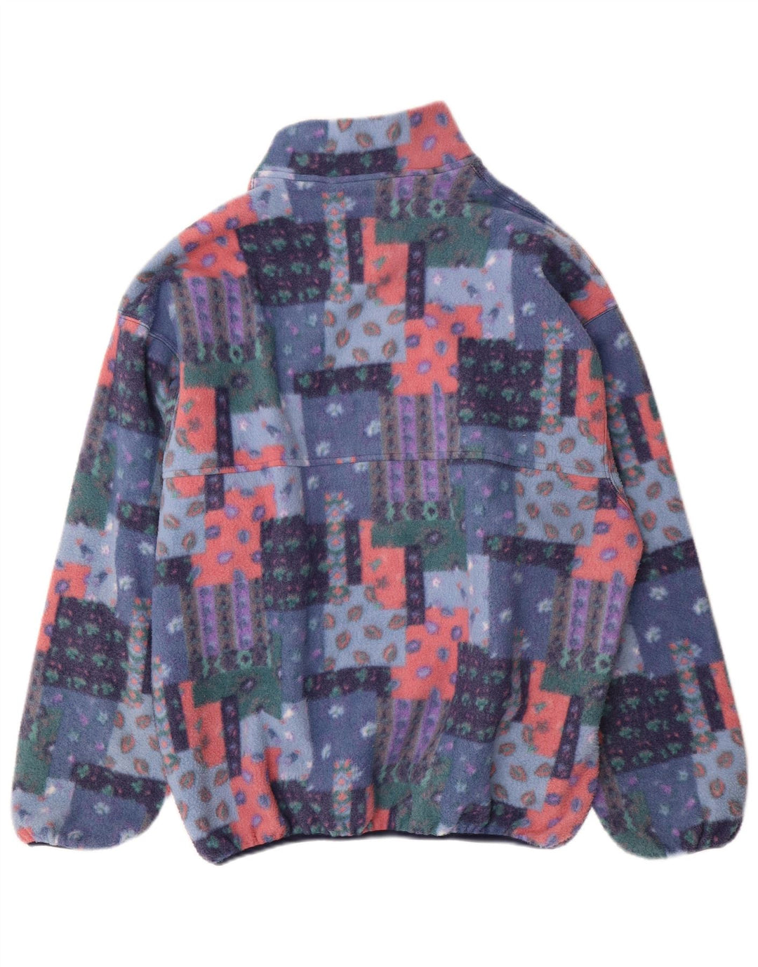 Rifle Herre Button Neck Fleece Jumper XL Flerfarvet Patchwork Polyester