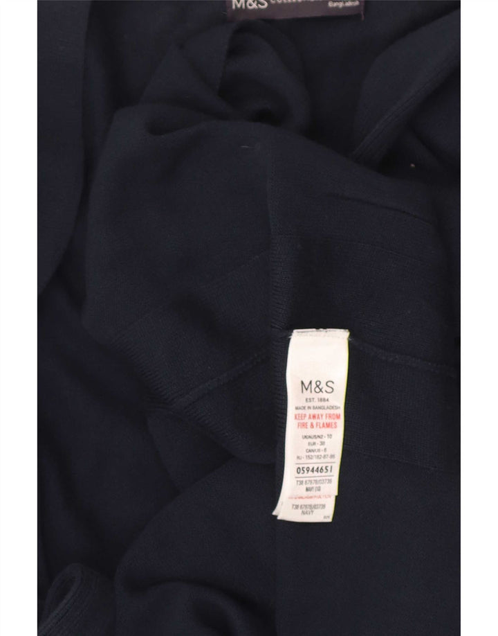 Marks & Spencer Dame Longline Cardigan Sweater UK 10 Small Navy Blue