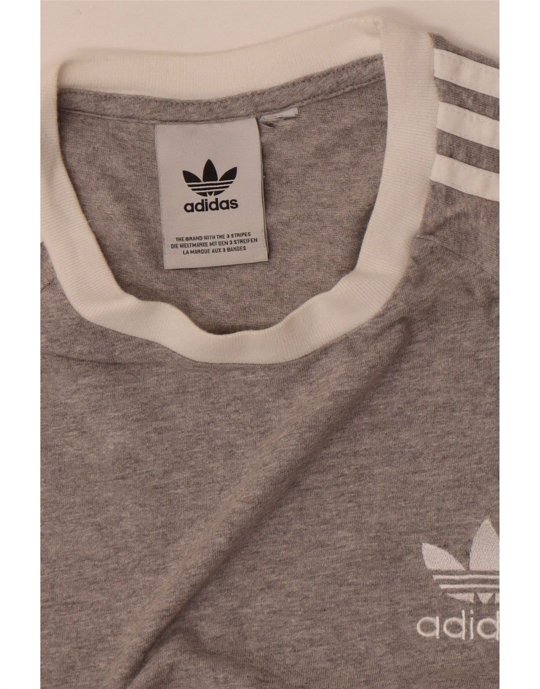 Adidas Herre T-Shirt Top Lille Grå Flecked