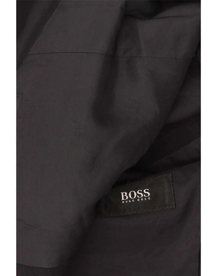 Hugo Boss Herre 3-knaps blazerjakke UK 38 Medium Navy Blue Check