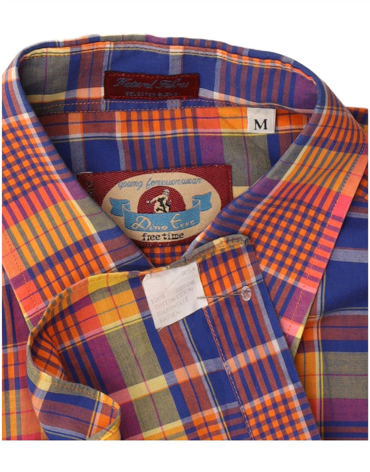 Dino Erre Herre kortærmet skjorte medium flerfarvet ternet bomuld