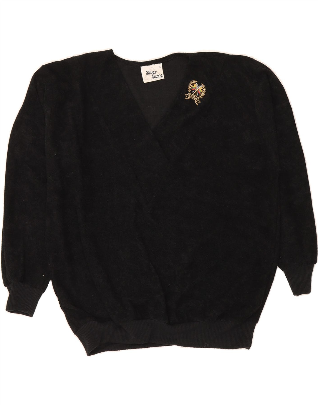VINTAGE Womens Full Tracksuit UK 16 Large  Black Polyester Vintage Vintage and Second-Hand Vintage from Messina Hembry 