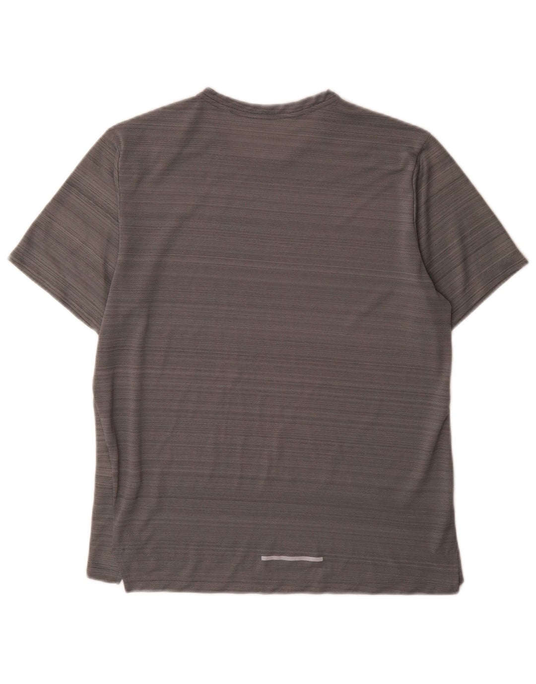 Nike herre Dri Fit T-shirt top mellemgrå stribet polyester