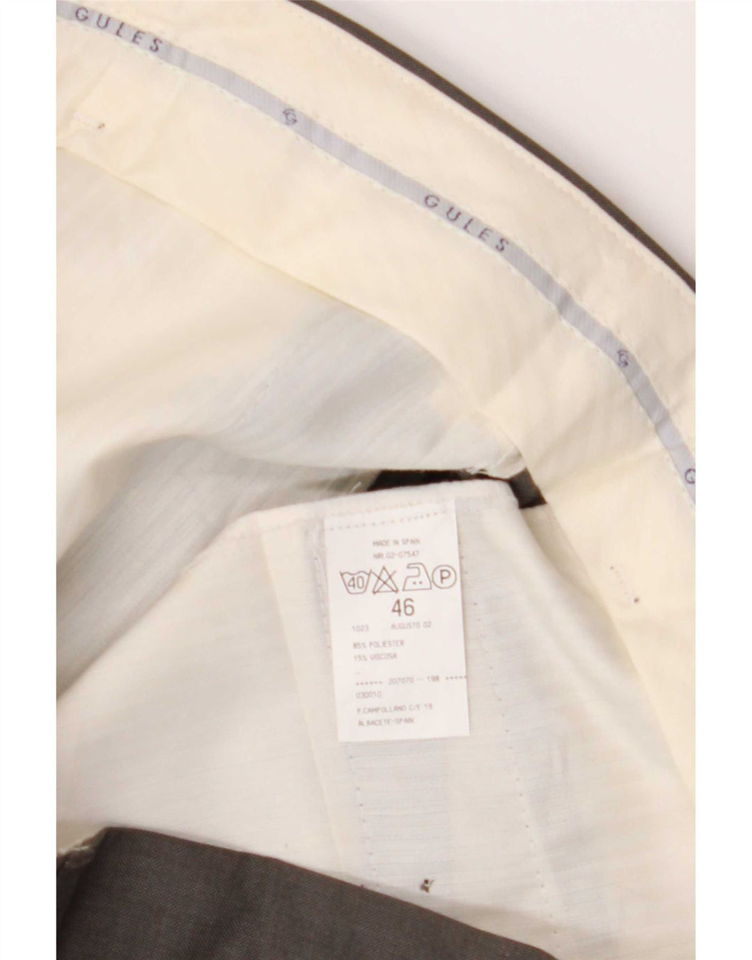 Vintage Herre Pegged jakkesæt Bukser W38 L29 Grå Polyester