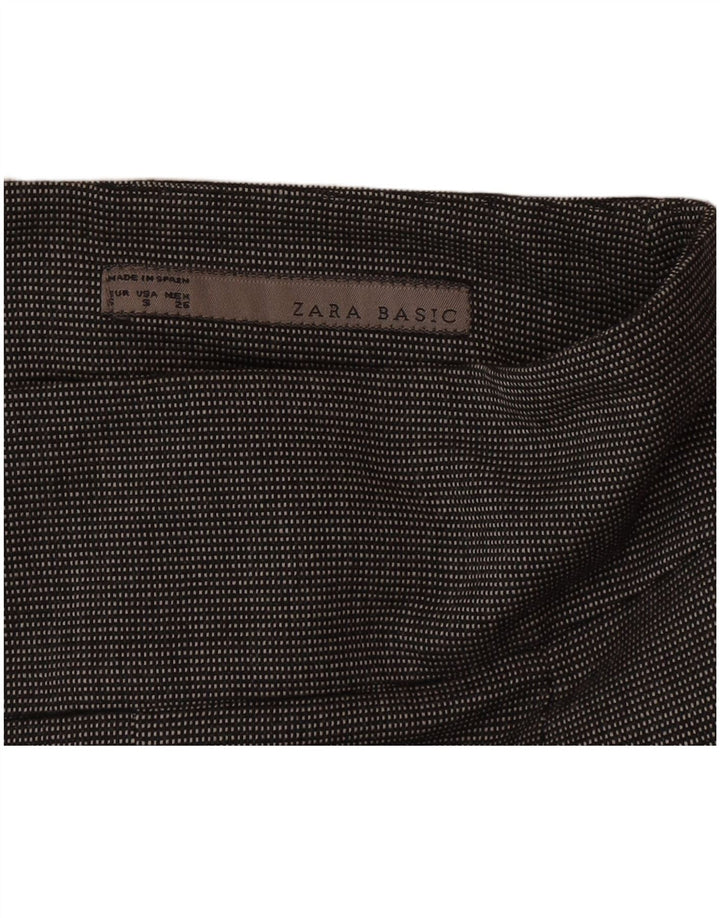 Zara Pencil Skirt Small W26 Grå plettet polyester til kvinder