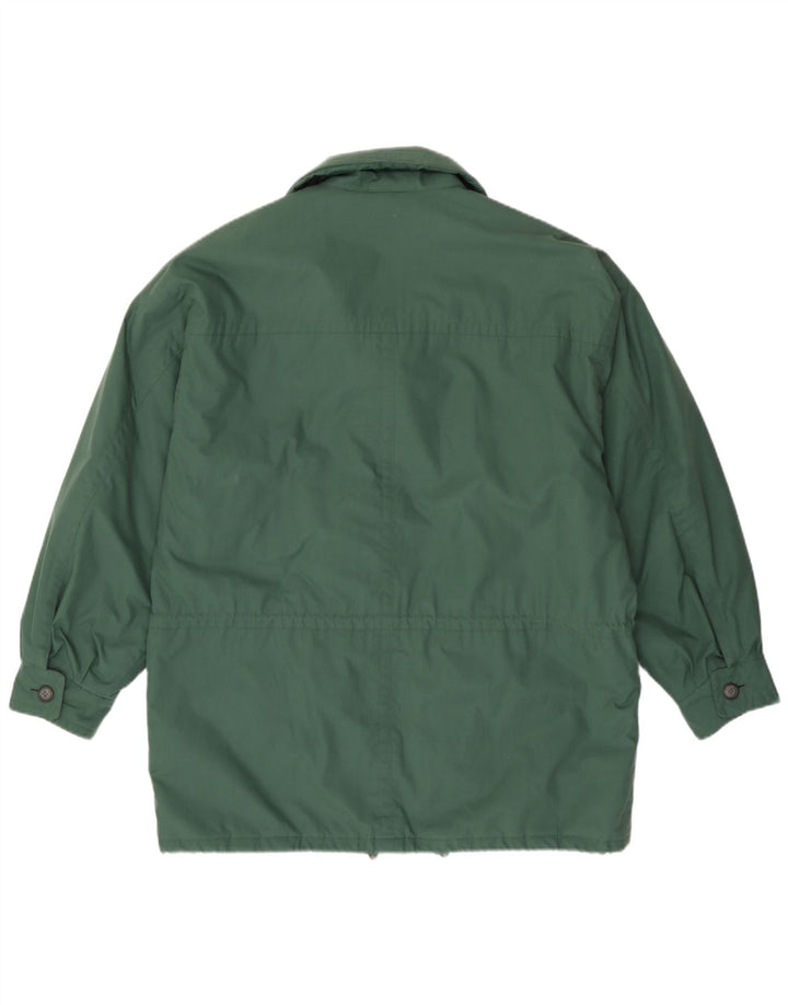 Angelo Litrico Herre Loose Fit Polstret Frakke IT 58 Medium Grøn Bomuld