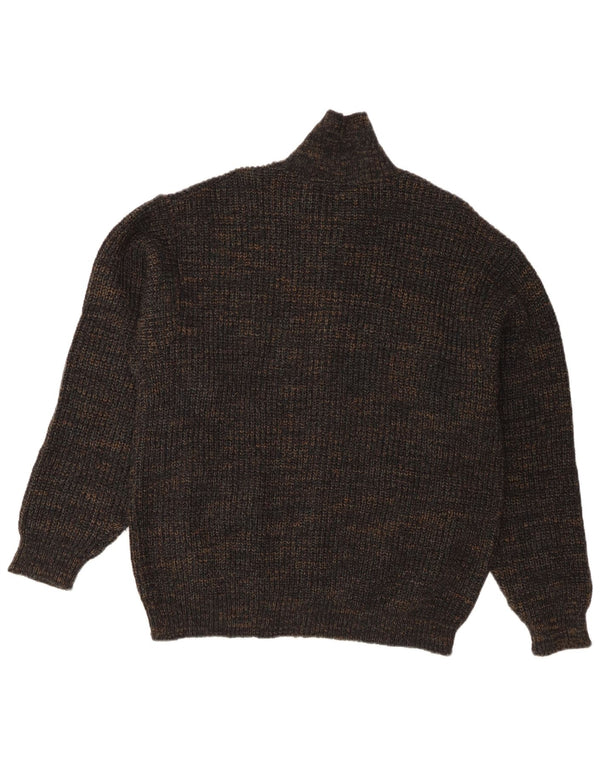 Il Granchio Herre Regular Fit Cardigan Sweater Large Navy Blue Flecked Wool