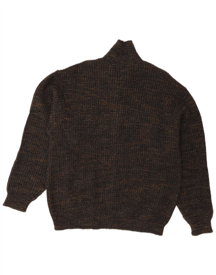 Il Granchio Herre Regular Fit Cardigan Sweater Large Navy Blue Flecked Wool