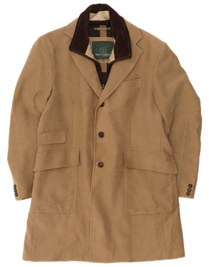 Henry Cottons Herre Regular Fit Overfrakke IT 50 Large Beige Classic