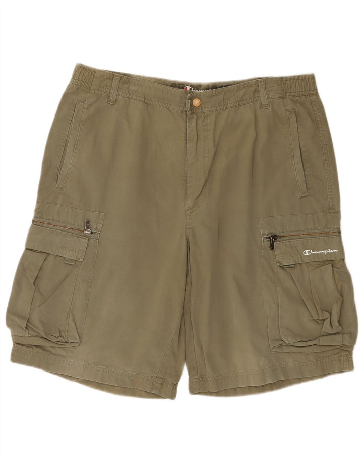 CHAMPION Herre Cargo Shorts XL W38 Khaki Bomuld