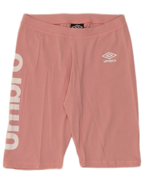 Umbro Graphic Sports Shorts til kvinder UK 10 Small Pink Bomuld