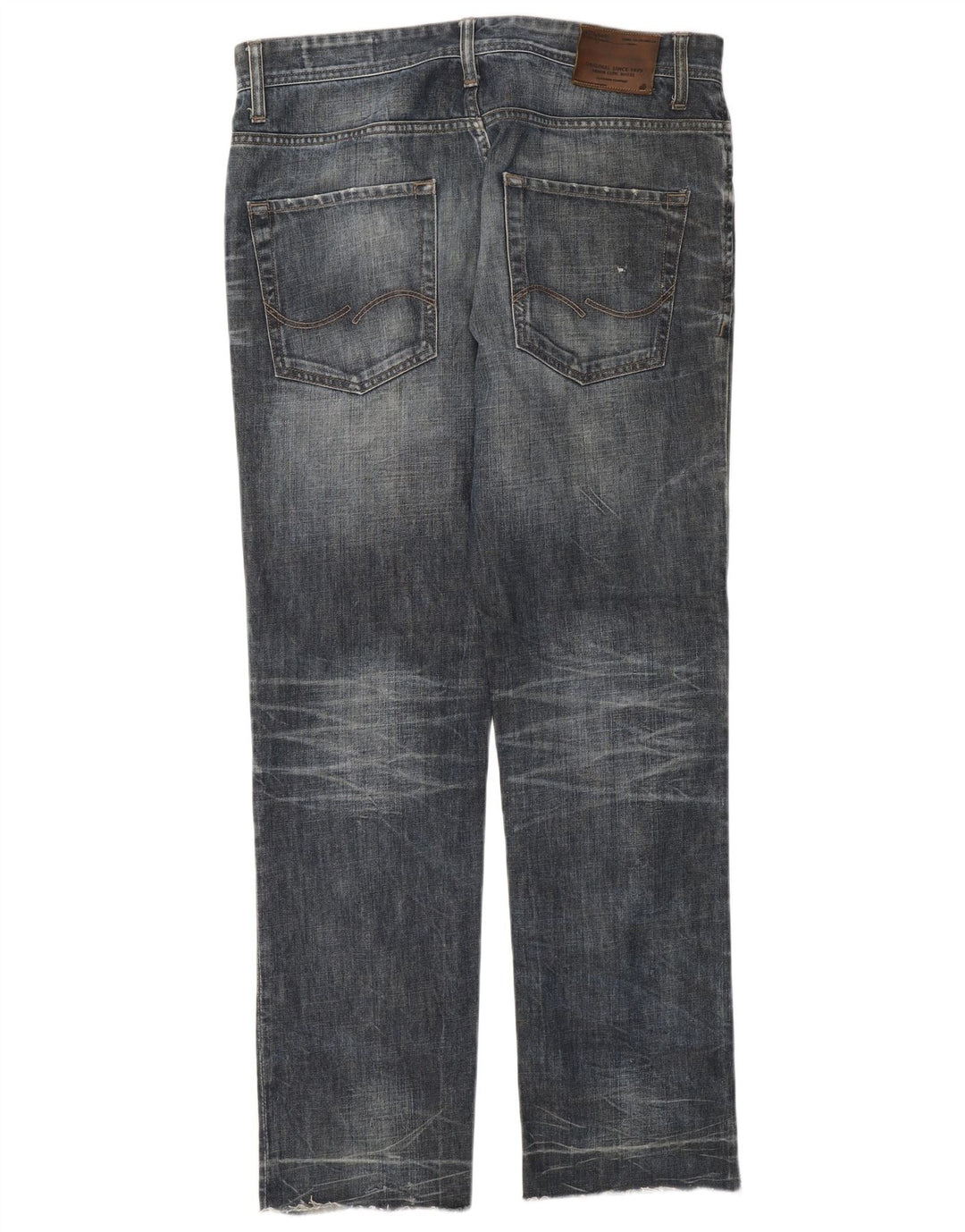 Jack & Jones Straight Jeans til mænd W34 L31 Marineblå
