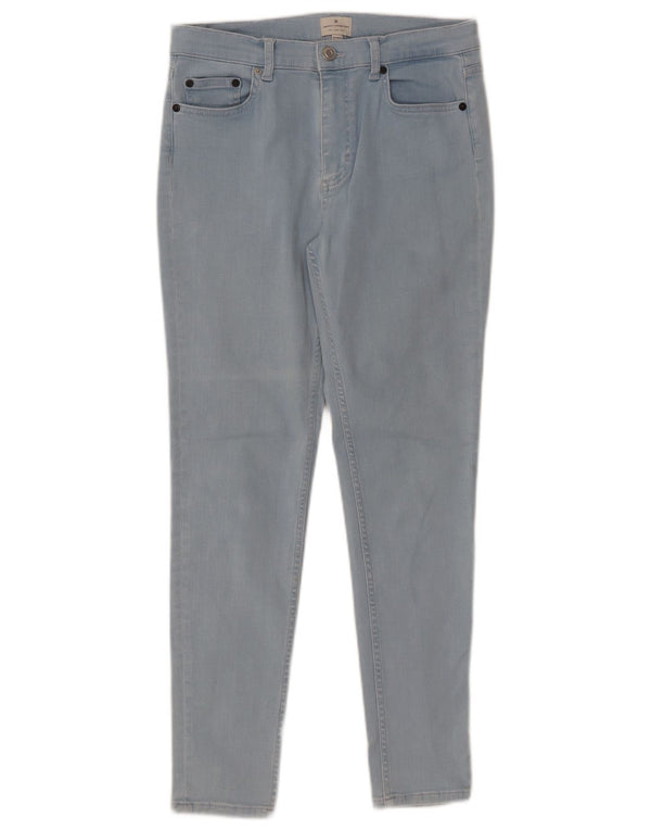FRANSK FORBINDELSE Dame Slim Jeans UK 12 Medium W30 L28 Blå Bomuld