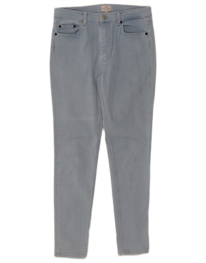 FRANSK FORBINDELSE Dame Slim Jeans UK 12 Medium W30 L28 Blå Bomuld