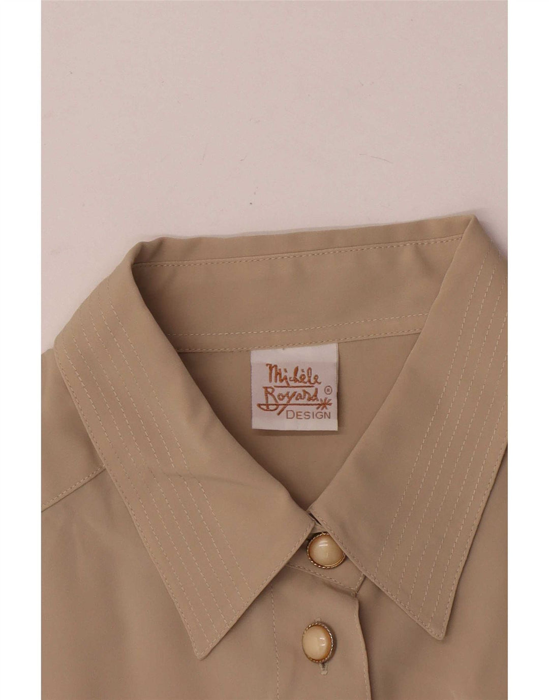Michele Boyard Dame Oversized skjorte Bluse IT 42 Medium Khaki Polyester