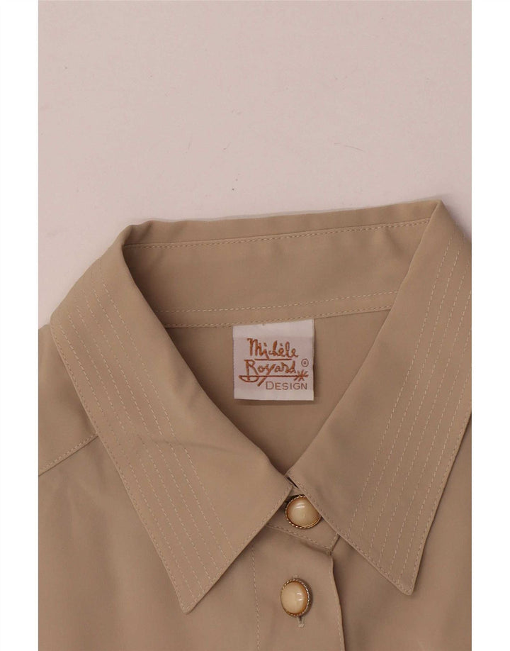 Michele Boyard Dame Oversized skjorte Bluse IT 42 Medium Khaki Polyester