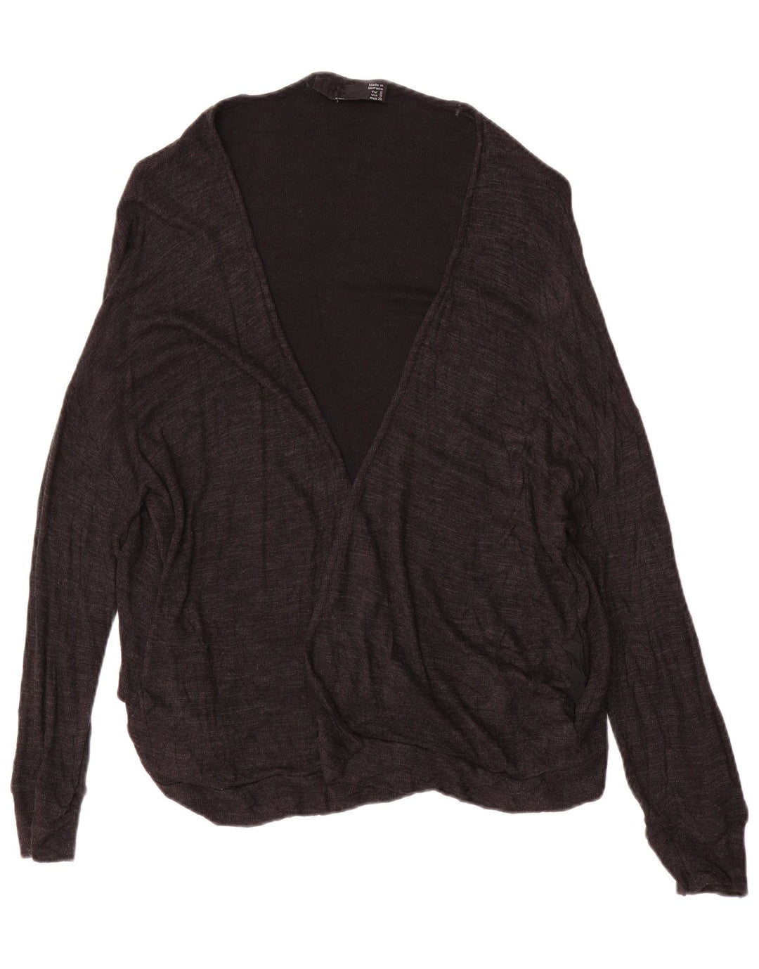 Zara Womens Open Cardigan Sweater UK 10 Small Grey