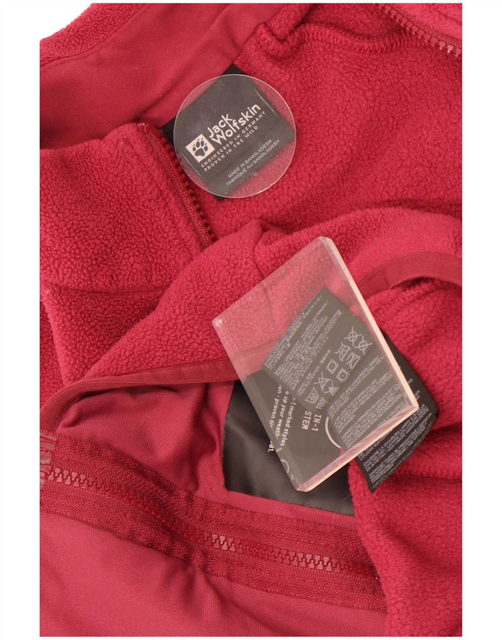 Jack Wolfskin Dame Liner Fleece Jacket UK 10 Small Pink Polyester