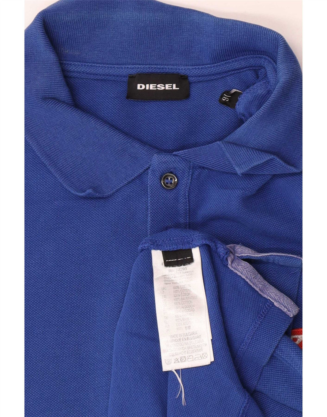 Diesel Boys Polo Shirt 15-16 År Blå Bomuld