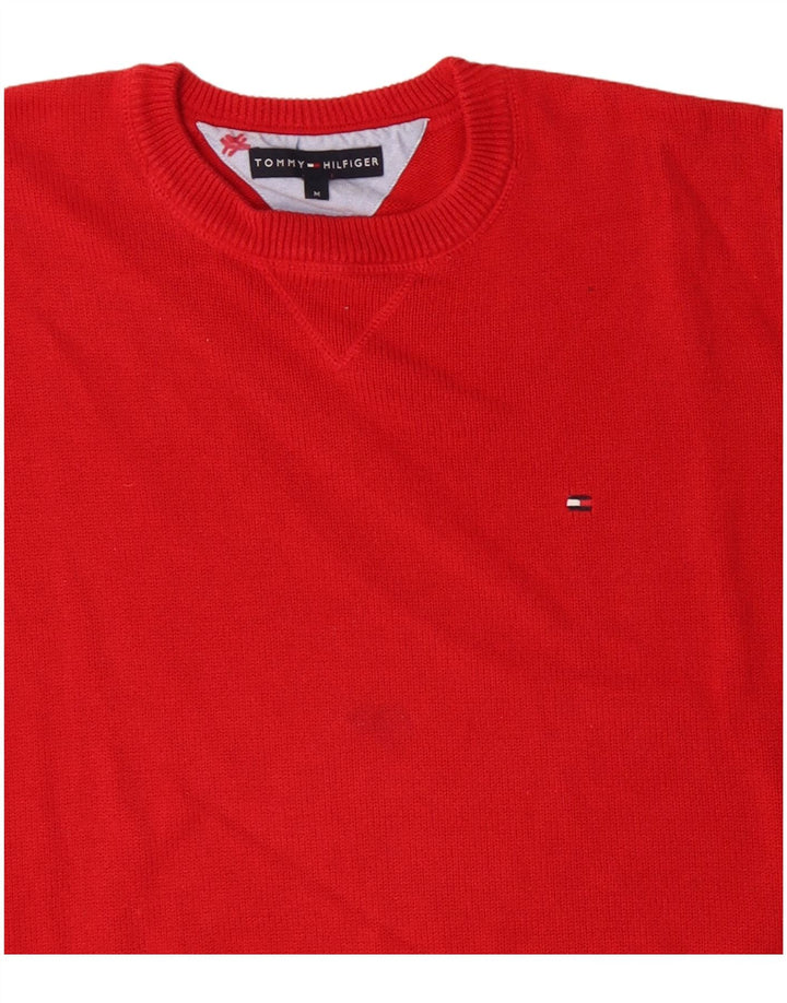 TOMMY HILFIGER Herre sweater med rund hals, medium rød bomuld
