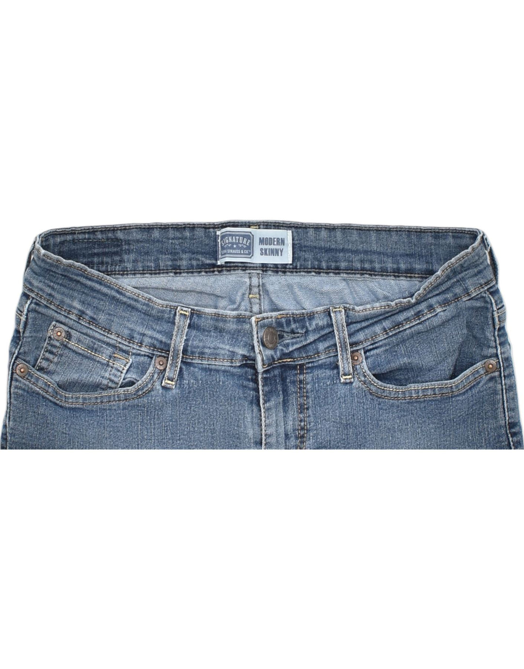 SIGNATURE BY LEVI'S Womens Modern Skinny Jeans W30 L28 Blue Cotton | Vintage | Thrift | Second-Hand | Used Clothing | Messina Hembry 