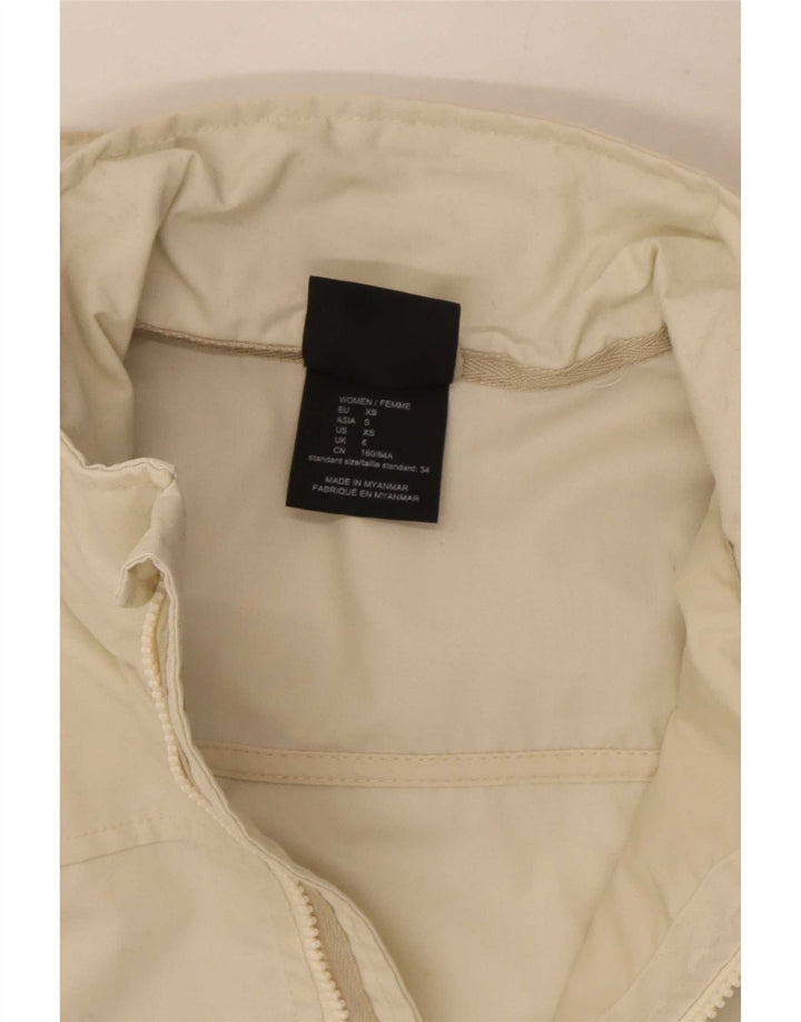 Jack Wolfskin Dame Hætte Regnjakke UK 6 XS Off White Polyester