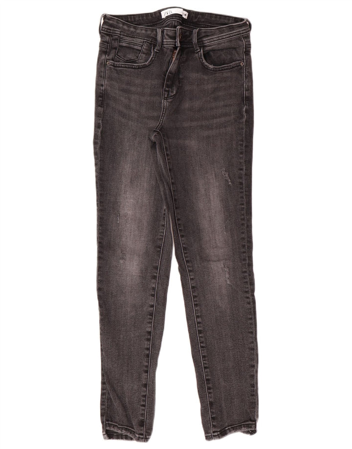 Zara Dame Skinny Jeans EU 38 Small W28 L27 Grå Bomuld Classic