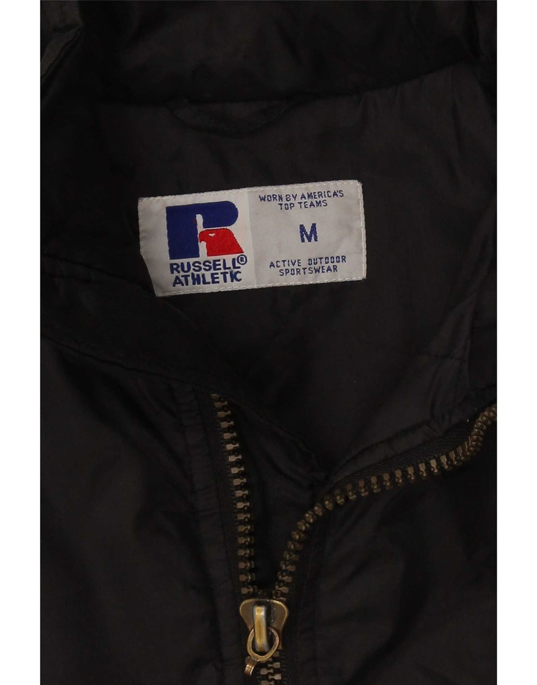 Russell Athletic Herre grafisk regnjakke UK 38 Medium Sort