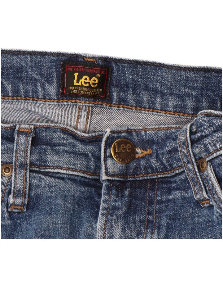 LEE Mens Daren Zip Fly Straight Jeans W34 L32 Blå Bomuld