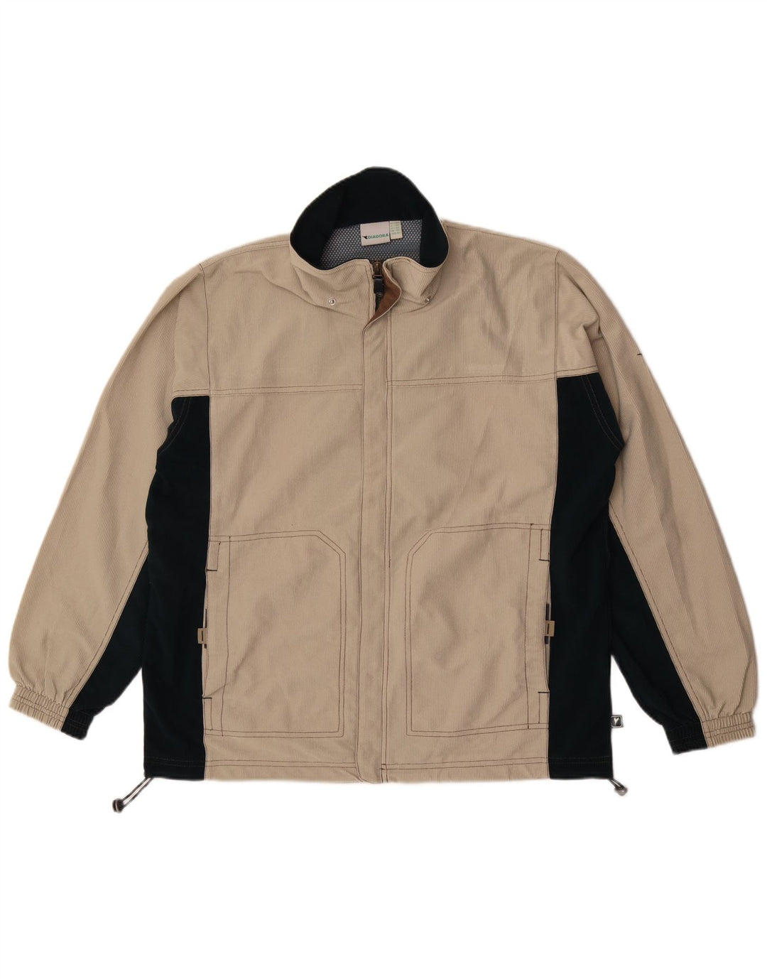Diadora Træningsdragt til mænd Topjakke UK 42 Stor Beige Colourblock Polyester